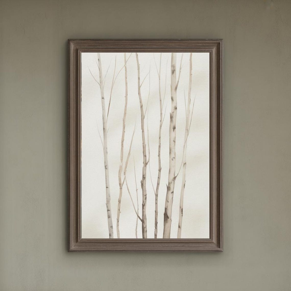 Minimal Birch Tree Wall Art Scandinavian Forest Decor - Image 3