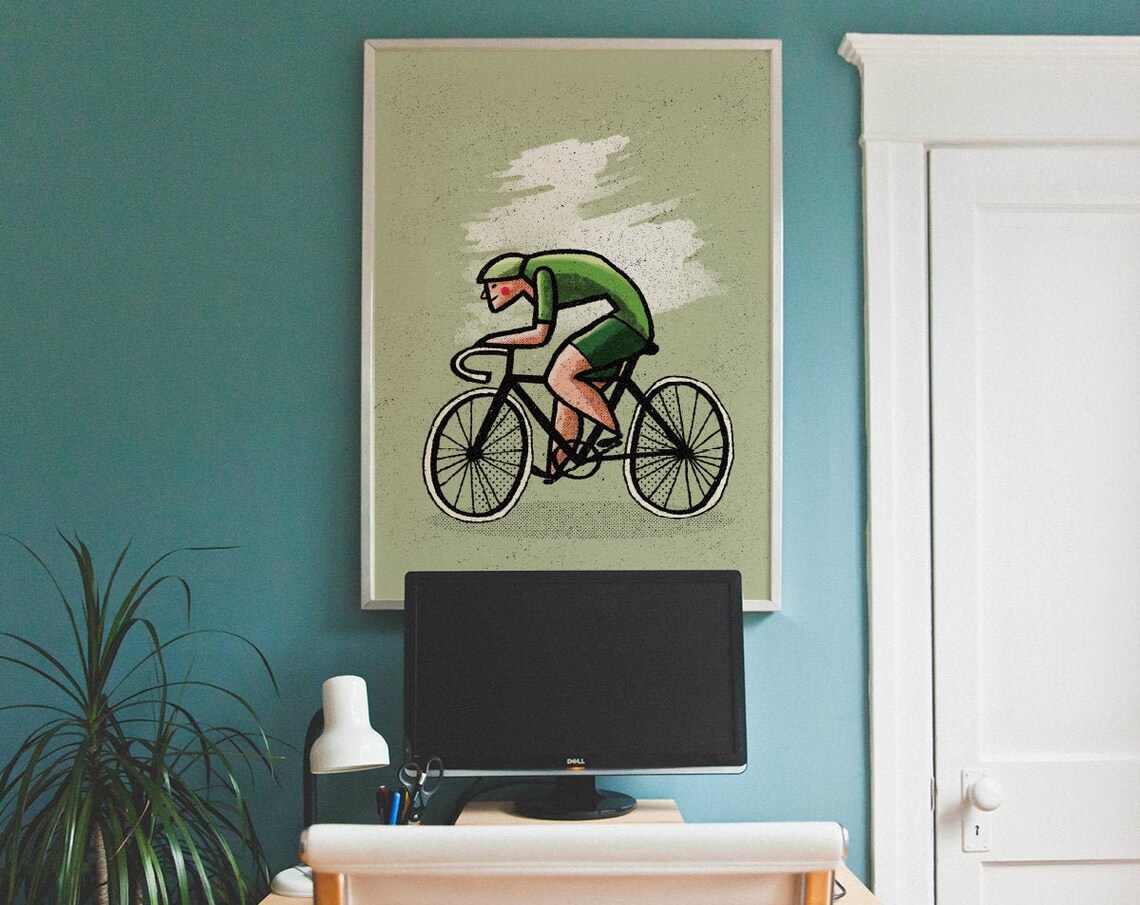 Cycling Inspirational Bicycle Art Print for Cyclists - Image 4