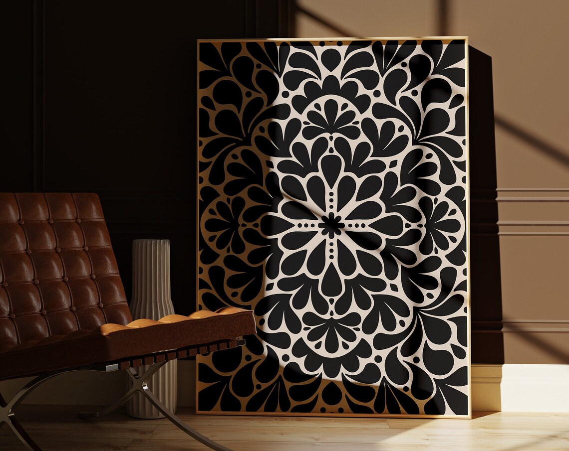 Abstract Floral Art, Mid Century Modern Botanical Print - Image 2