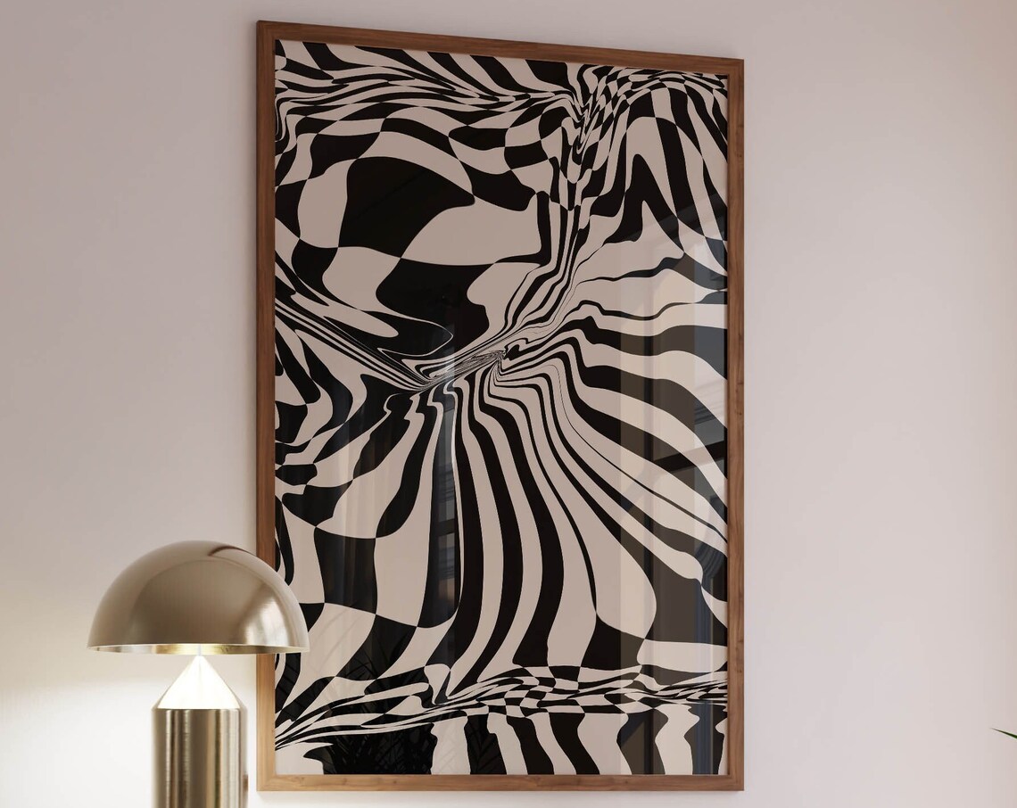 Psychedelic Retro Art Print, Funky Dorm Decor