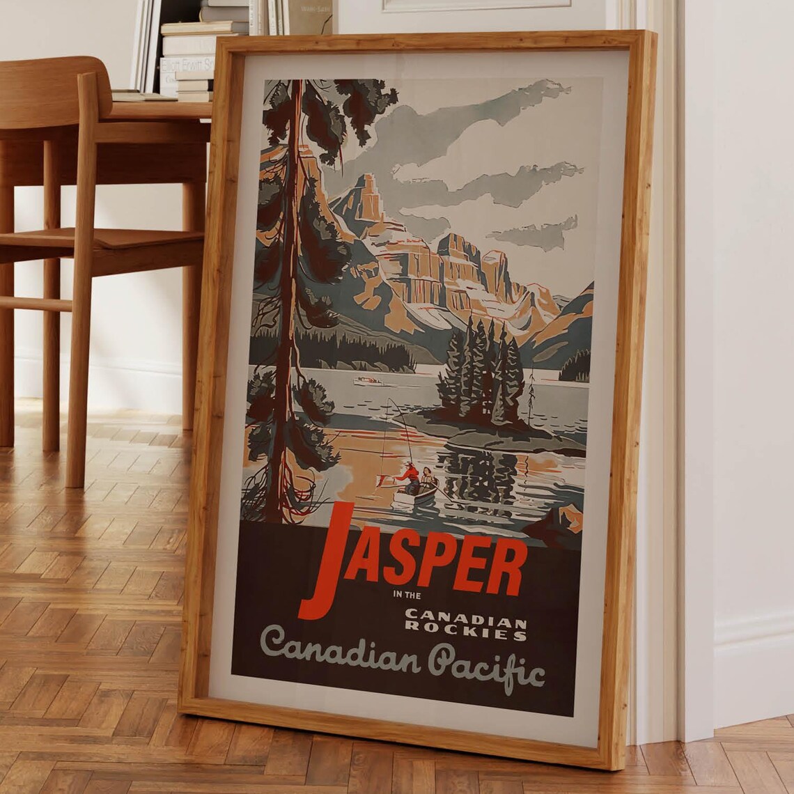 Jasper Canadian Rockies Vintage Canadian Pacific Travel Poster