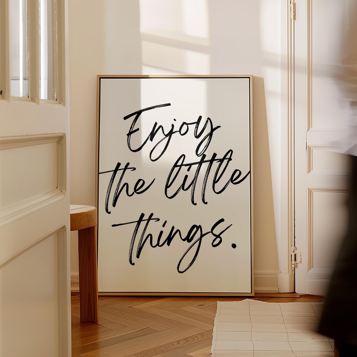 Enjoy The Little Things Quote Print Living Room Wall Art Living Room Typography Quote Print Life Quote Family Room Wall Decor - Image 2