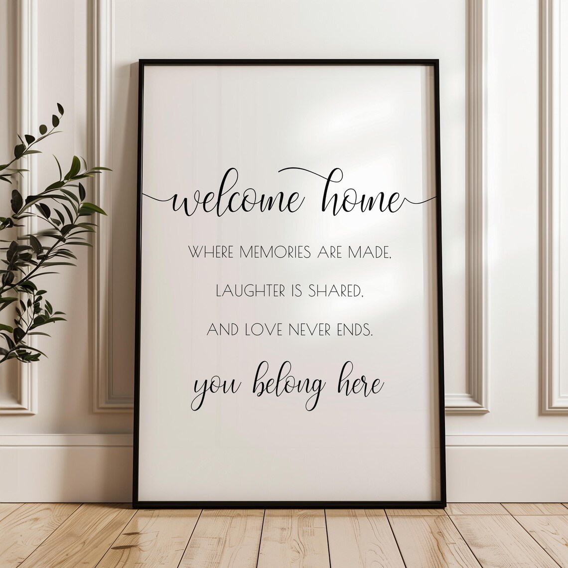 Welcome Home Quote, Living Room Wall Decor