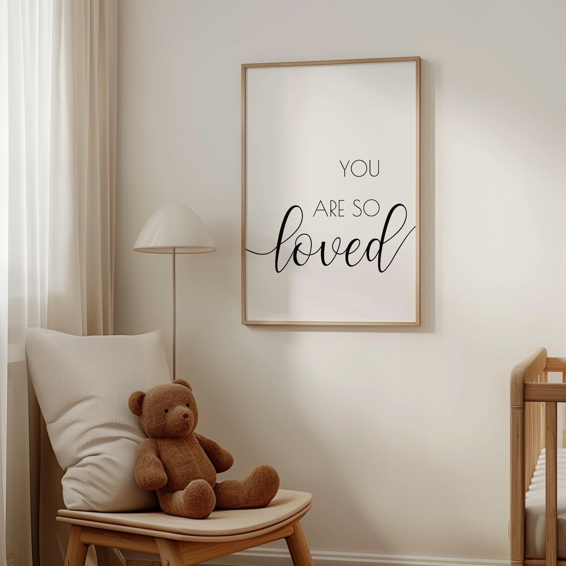 You Are So Loved Nursery Affirmation Art Print - Image 2