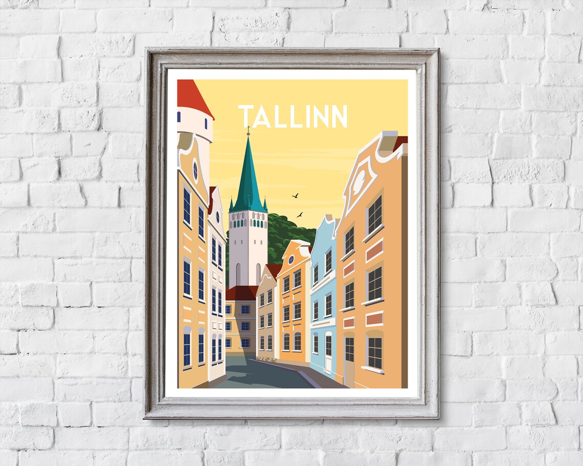 Tallinn Vintage Travel Poster, Estonia Travel Art Print - Image 2