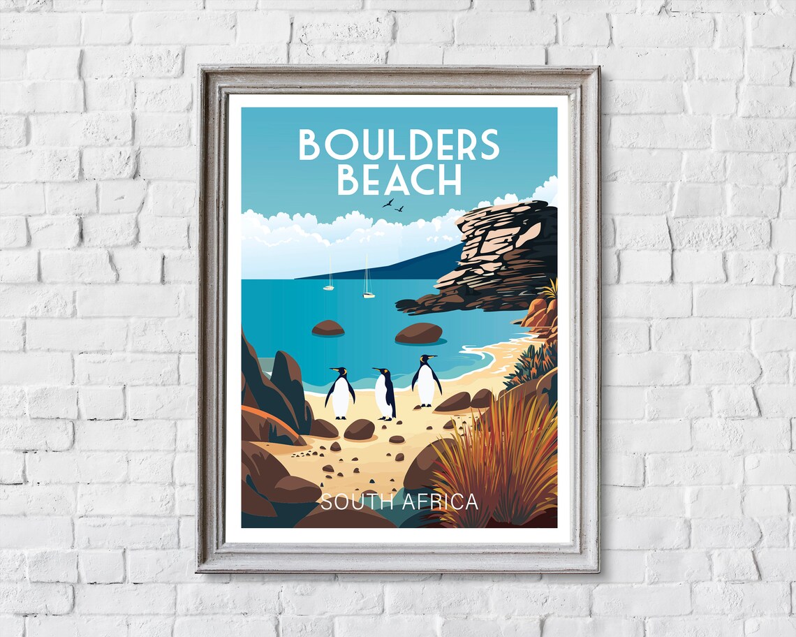 Boulders Beach Cape Town Travel Poster, South Africa - Image 2