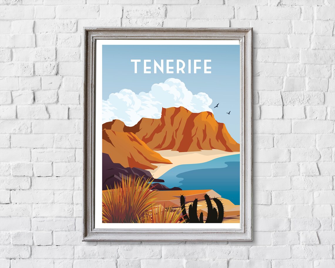Tenerife Travel Poster, Canary Islands Art Print - Image 2
