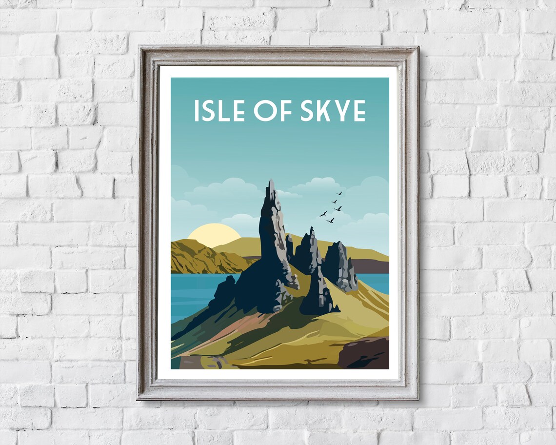 Isle of Skye Scotland Old Man of Storr Pinnacles Travel Poster - Image 2