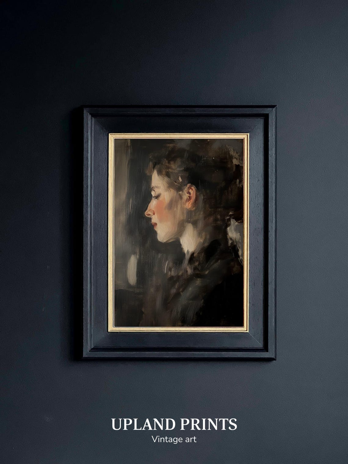 Moody Woman Portrait Print Abstract Vintage Portrait Painting Vintage Female Portraits Antique Portrait Woman Painting 159 - Image 3