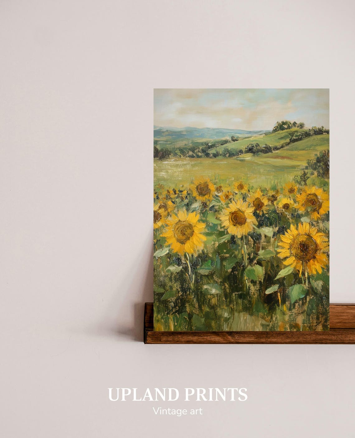 Sunflowers Painting Sunflower Field Landscape Painting Field Of Flowers Art Summer Farmhouse Decor 160 - Image 3