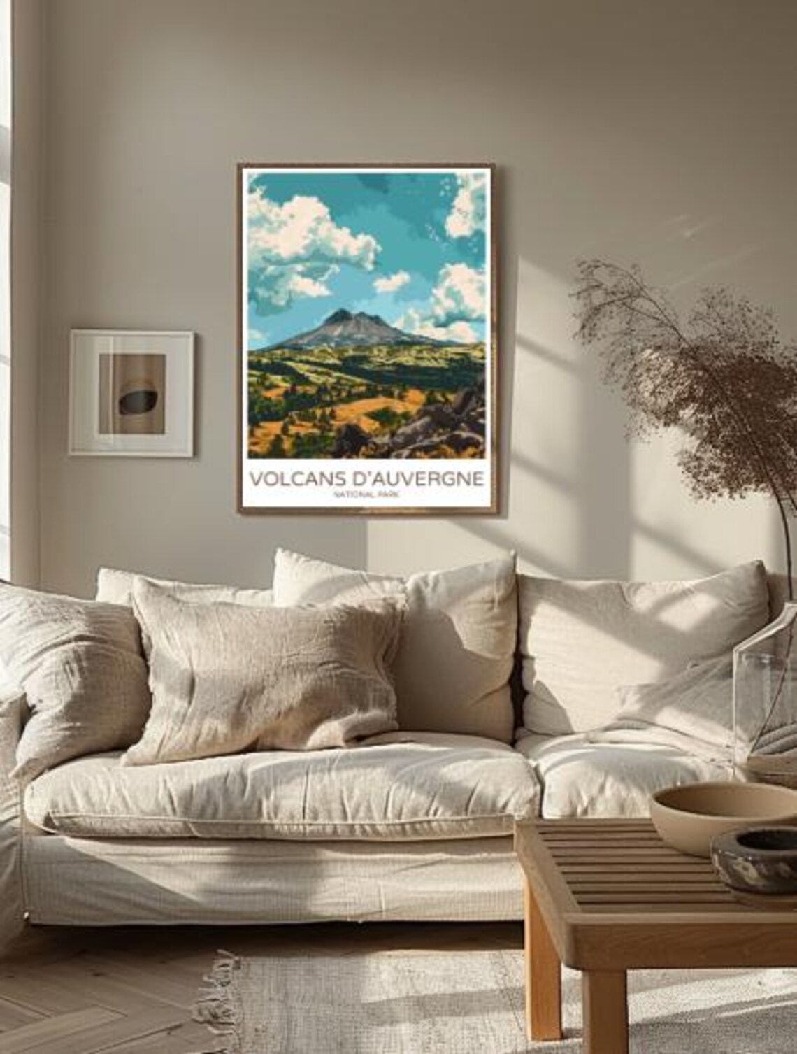 Volcans d'Auvergne National Park Volcano Landscape Travel Poster - Image 2