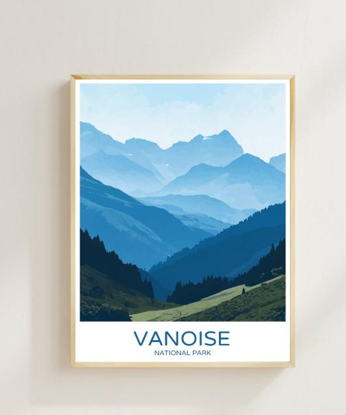 Vanoise National Park France Scenic Mountain Landscape Poster French Nature Wall Art Outdoor Decor Travel Print For Nature Lovers