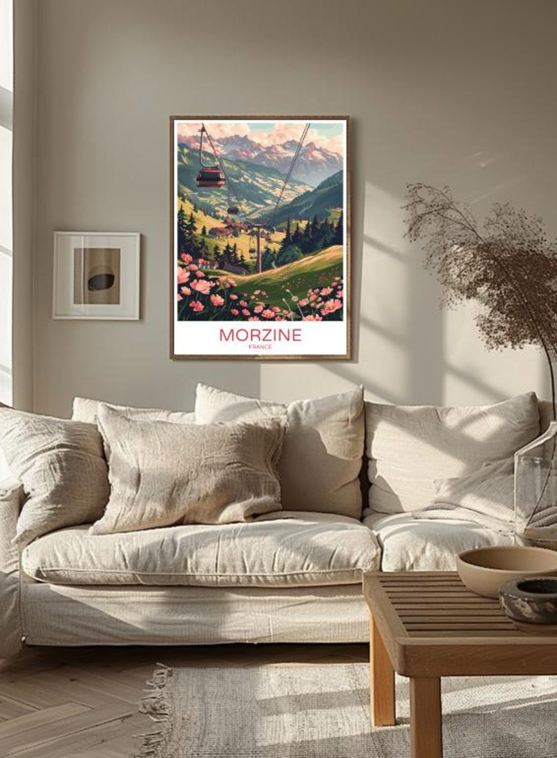 Morzine France Alpine Cable Cars Mountain Valley Summer Poster - Image 3
