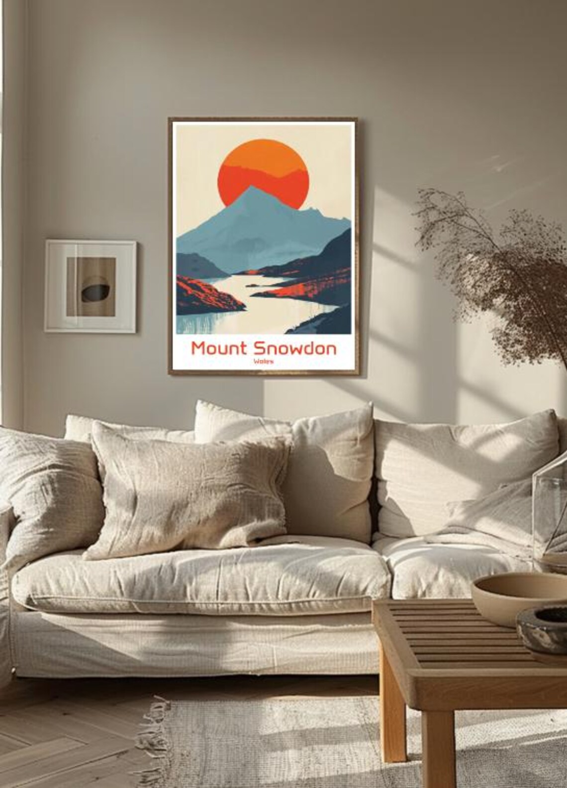 Mount Snowdon Wales Mountain Lake Sunset Vintage Travel Poster - Image 3