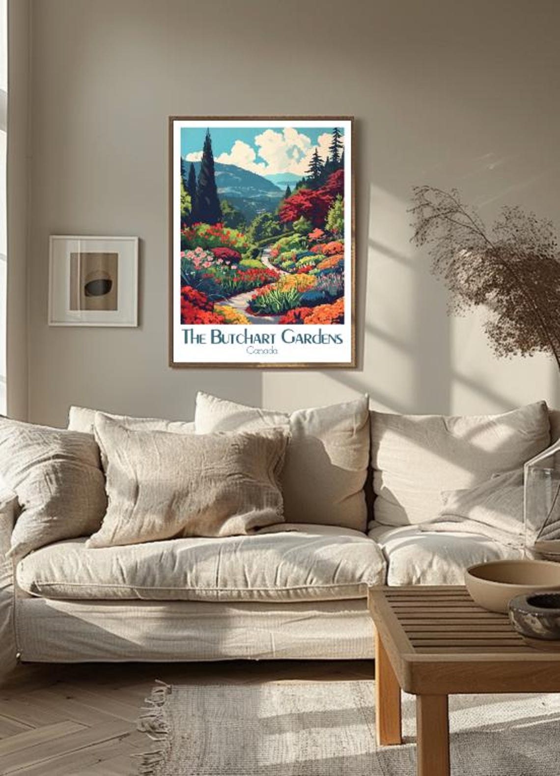 The Butchart Gardens Blooming Flower Path in Bright Sunlight Poster - Image 3