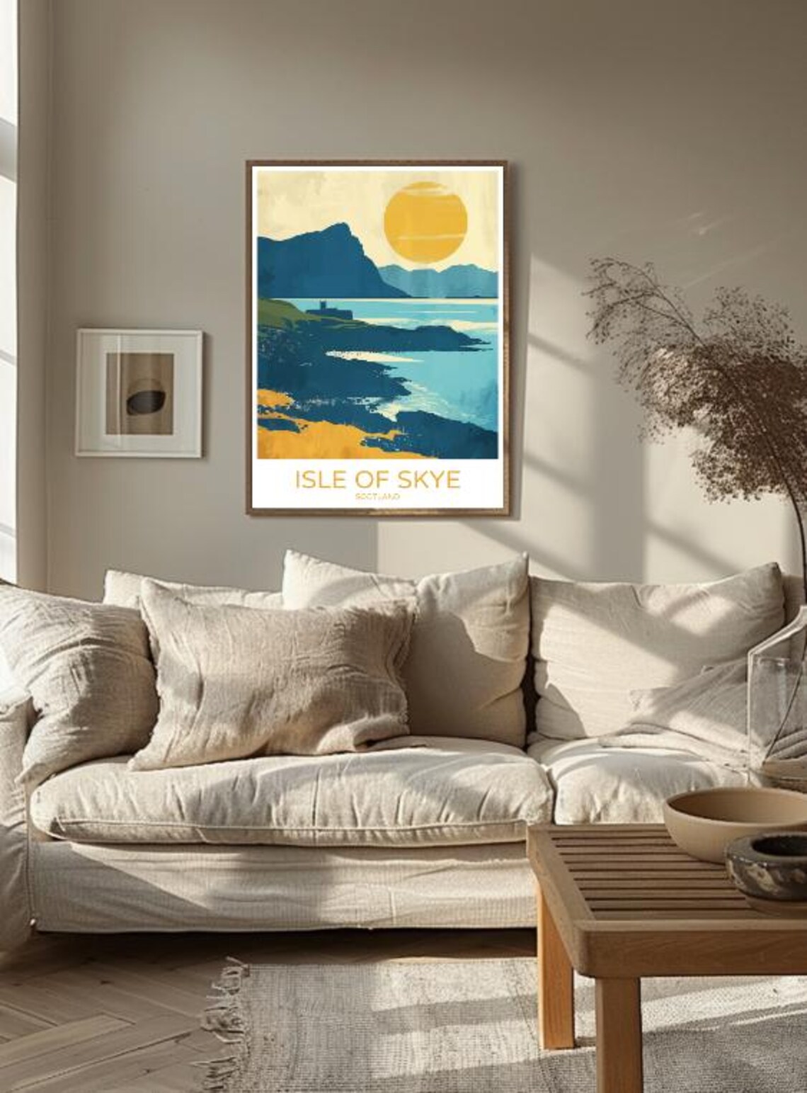 Isle Of Skye Scotland Coastal Sunset Castle Silhouette Travel Poster - Image 3