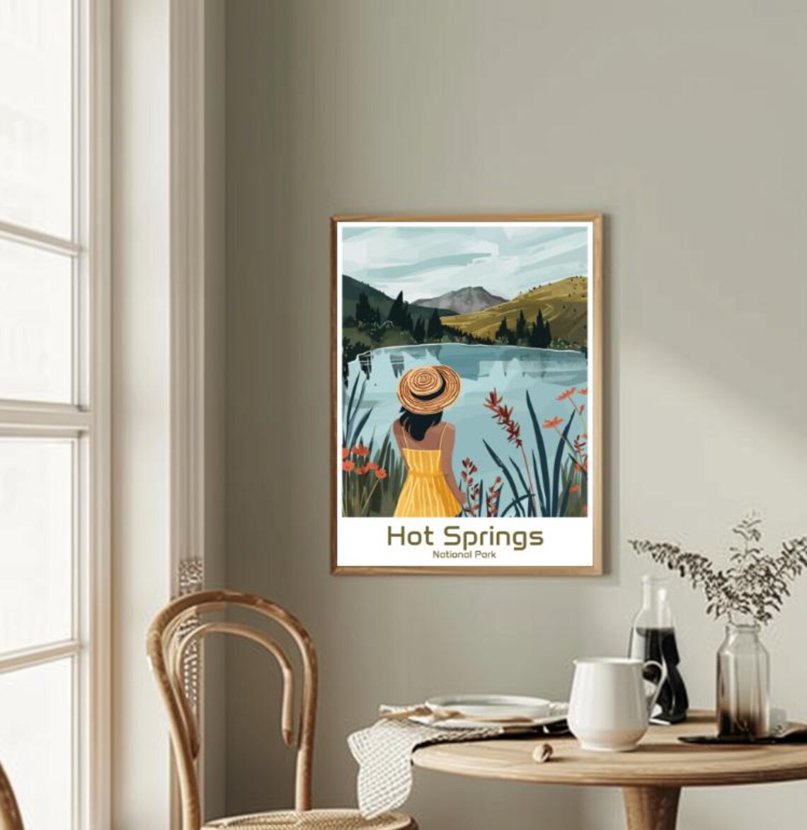 Hot Springs National Park Travel Posterarkansas Nature Wall Art Thermal Springs Print Hiking Adventure Decor Usa Travel Gift - Image 2