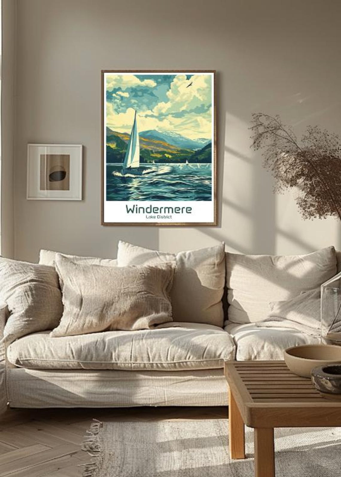 Windermere Lake District England Sailboat Lake Vintage Travel Poster - Image 3