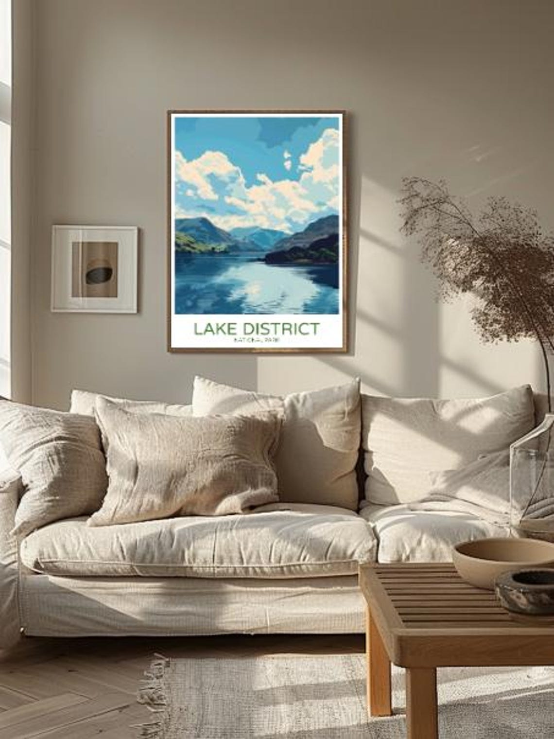 Lake District National Park Travel Poster Scenic Landscape Wall Art Of Mountains Lakes Uk Travel Print Nature Decor Art Print - Image 2