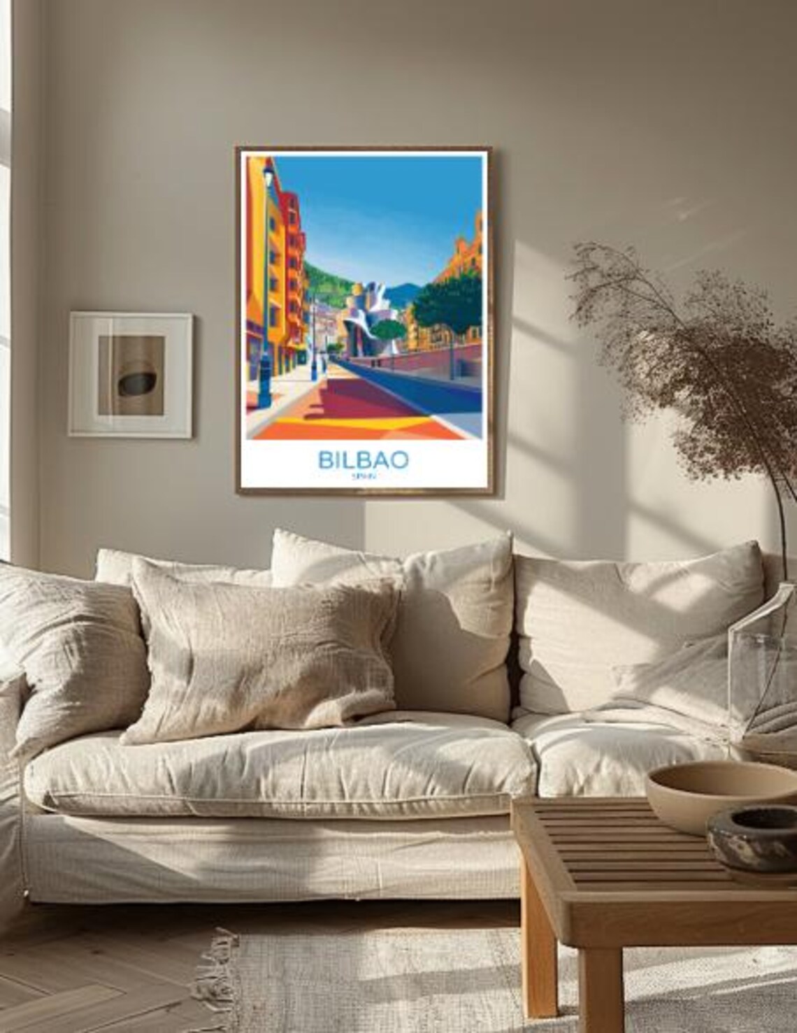 Bilbao Spain Travel Poster Guggenheim Museum in Bold Street Colors - Image 2