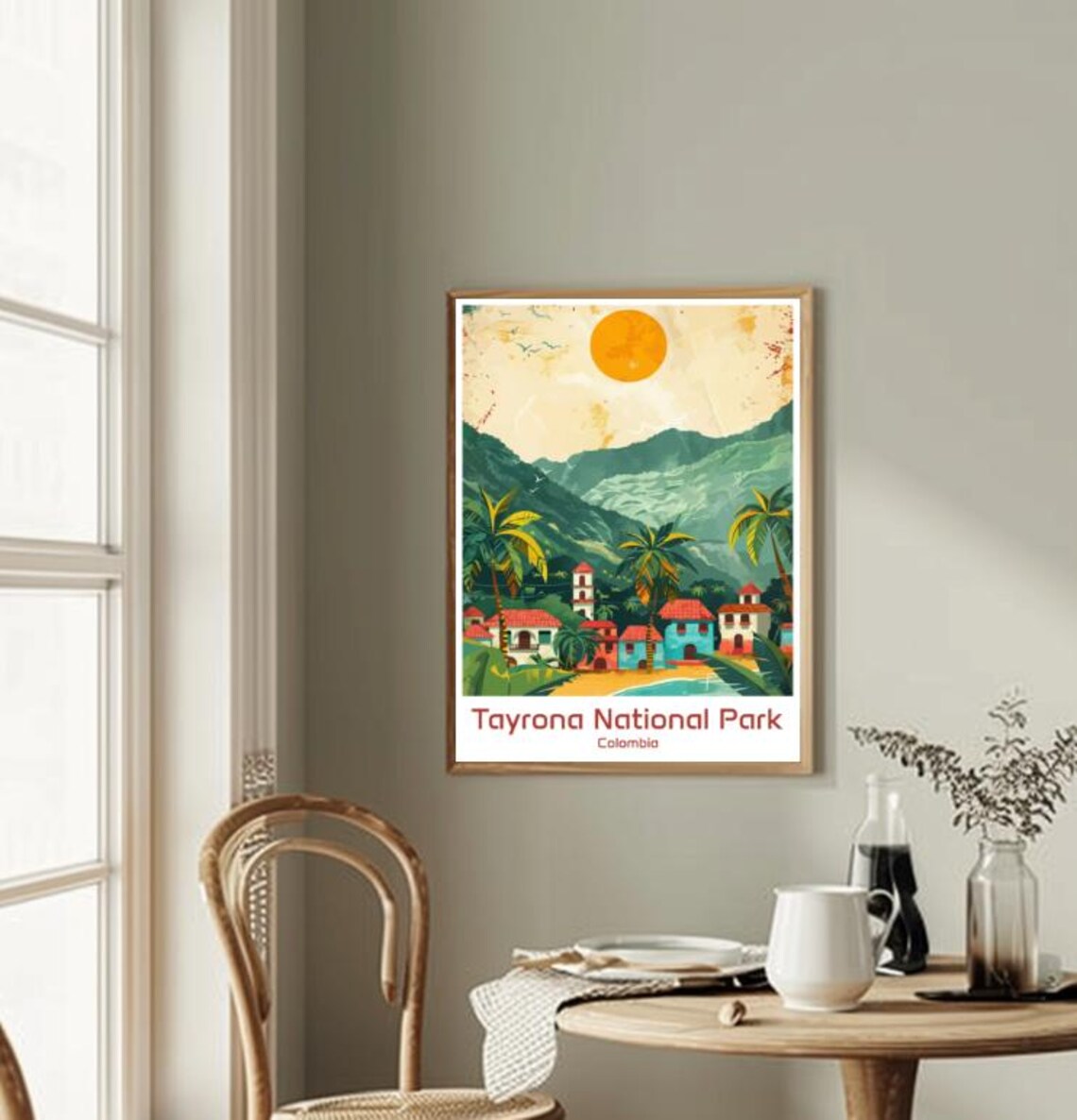 Tayrona National Park Tropical Beach Village Colombia Poster - Image 2