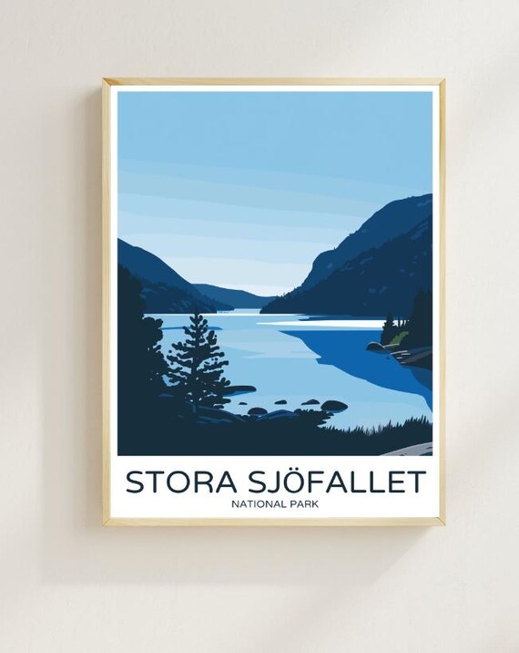 Stora Sjöfallet National Park Sweden Twilight Lake Arctic Wilderness Poster