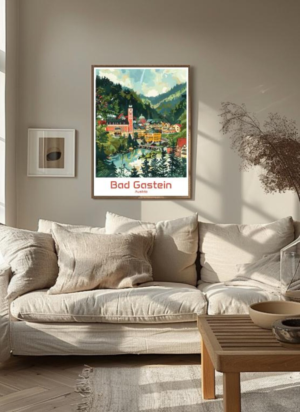 Bad Gastein Austria Alpine Spa Town Forest Valley Travel Poster - Image 3