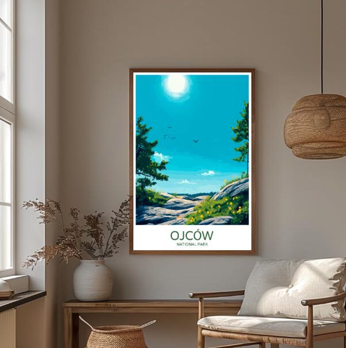 Ojcow National Park Poland Wild Forest Rocks Sunny Meadow Poster - Image 3