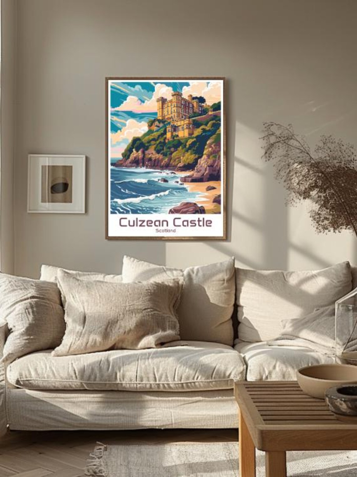 Culzean Castle Scotland Clifftop Castle Waves Vintage Travel Poster - Image 3