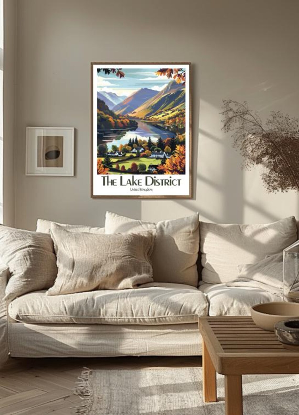 The Lake District Autumn Lake Vintage Travel Poster United Kingdom - Image 3