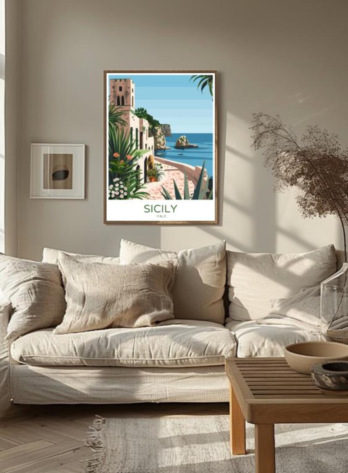 Sicily Italy Travel Postermediterranean Island Wall Art Coastal Landscape Print Italian Seaside Decor Europe Travel Gift Nature Scene Art - Image 3