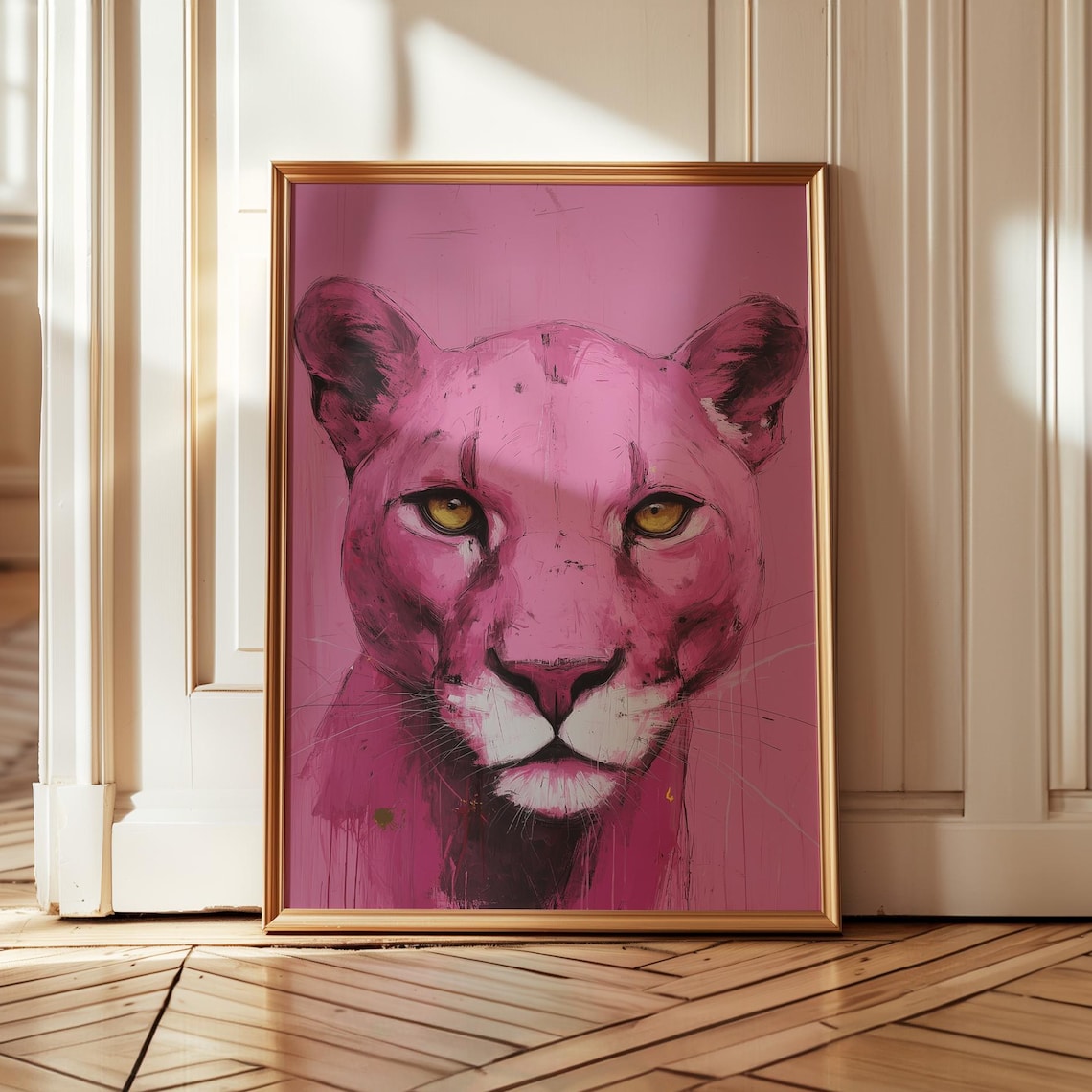 Pink Panther - Bold Animal, Maximalist Decor