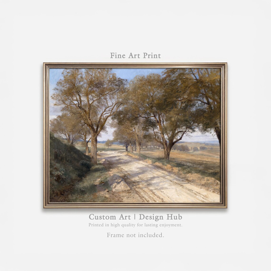 Country Road Painting Print, Autumn Landscape