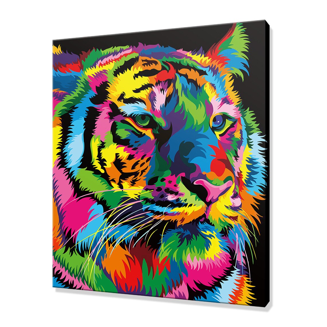Tiger Colourful Art Print, Wildlife Wall Decor