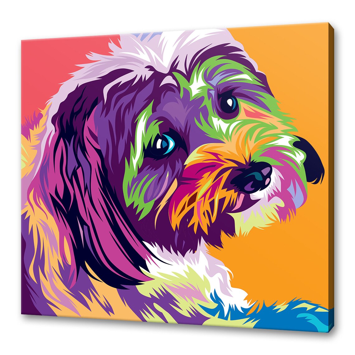 Lhasa Apso Custom Dog Wall Art, Pet Art Print
