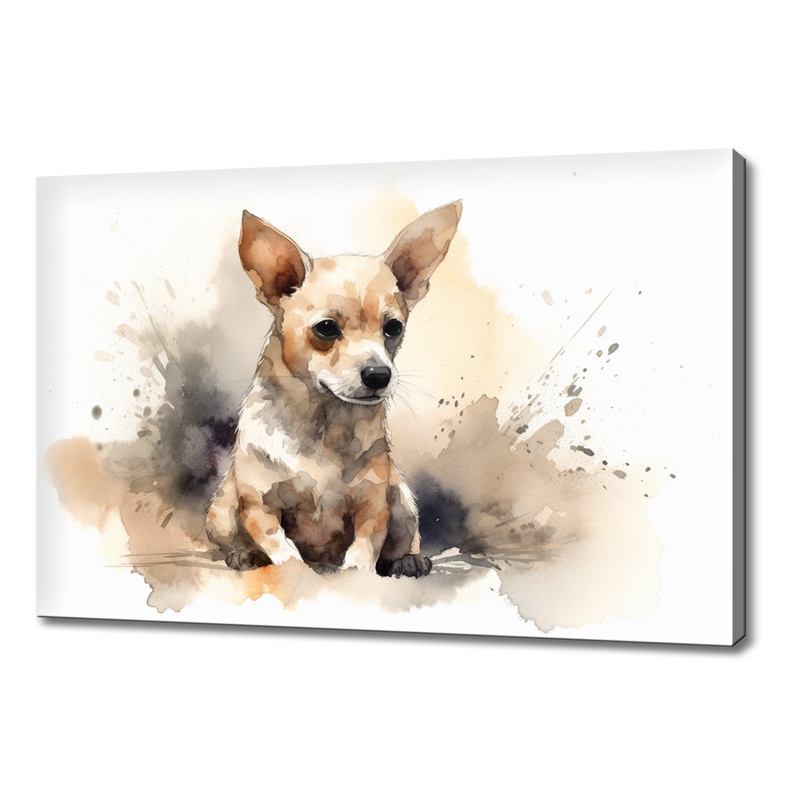 Cute Chihuahua Dog Watercolour Painting Print Art Animals Wall Art Print On Gift For Dog Lover Dog Picture Print