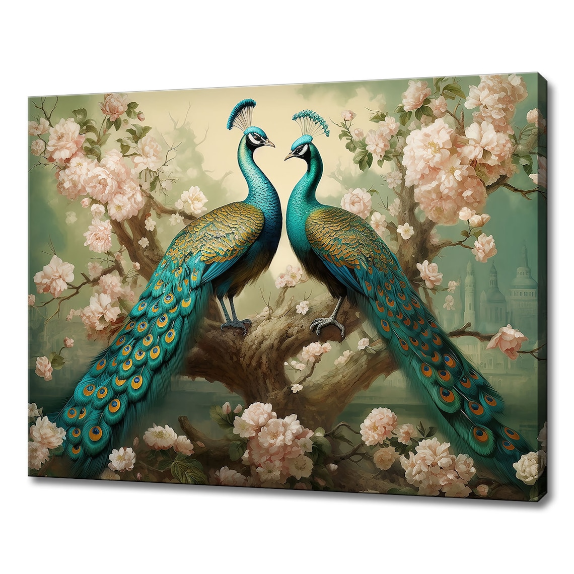 Majestic Peacocks Art Print, Wildlife Wall Decor