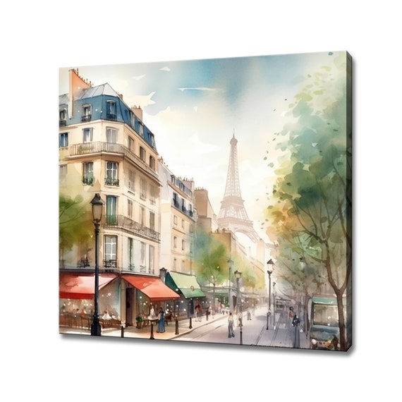 Paris Eiffel Tower Watercolour Art Print Picture Wall Hanging Handmade Home Decor Customised Gifts Wall Art Fast Free Uk Delivery
