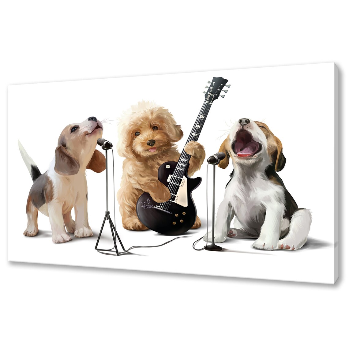Band Of Dogs Art Print, Dog Lover Home Wall Decor