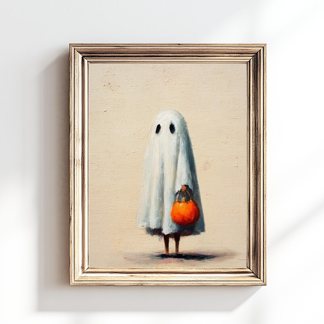 Vintage Halloween Poster Print, Cozy Spooky Decor
