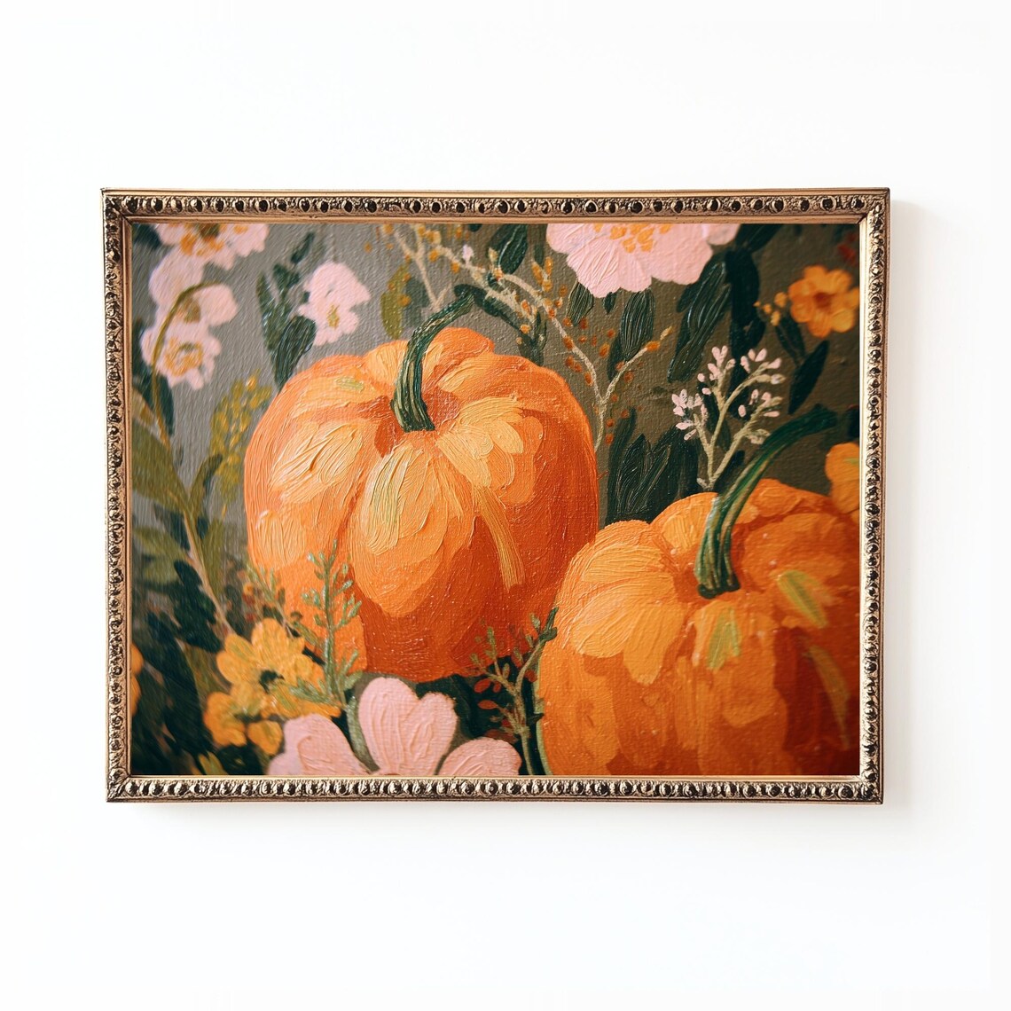 Vintage Halloween Pumpkin Poster Print