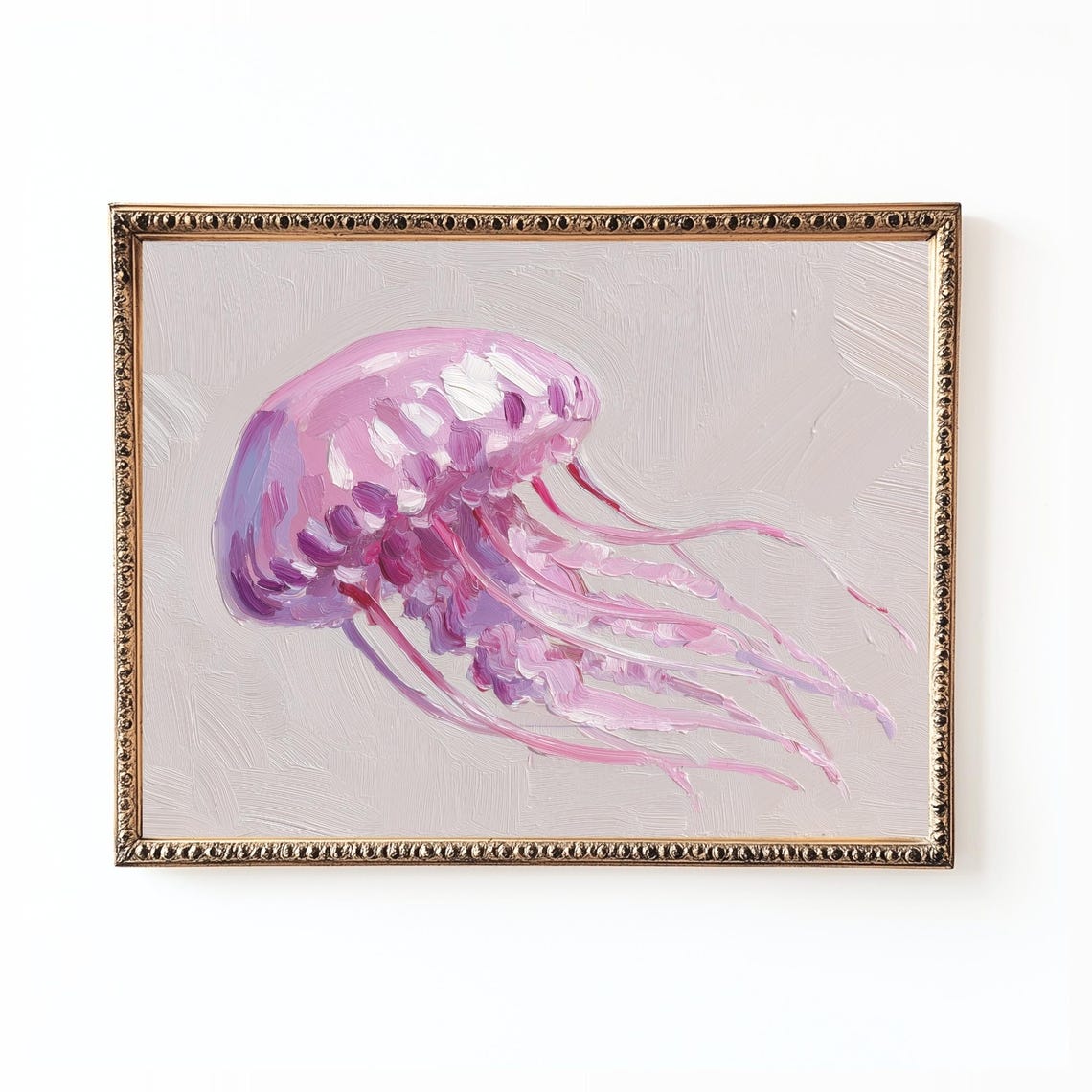 Pastel Jellyfish Print Coastal Ocean Wall Art