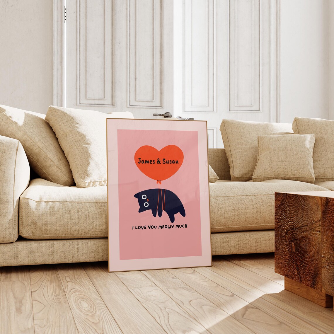 Personalized Cat Lover Meme Poster, Valentine Gift - Image 2