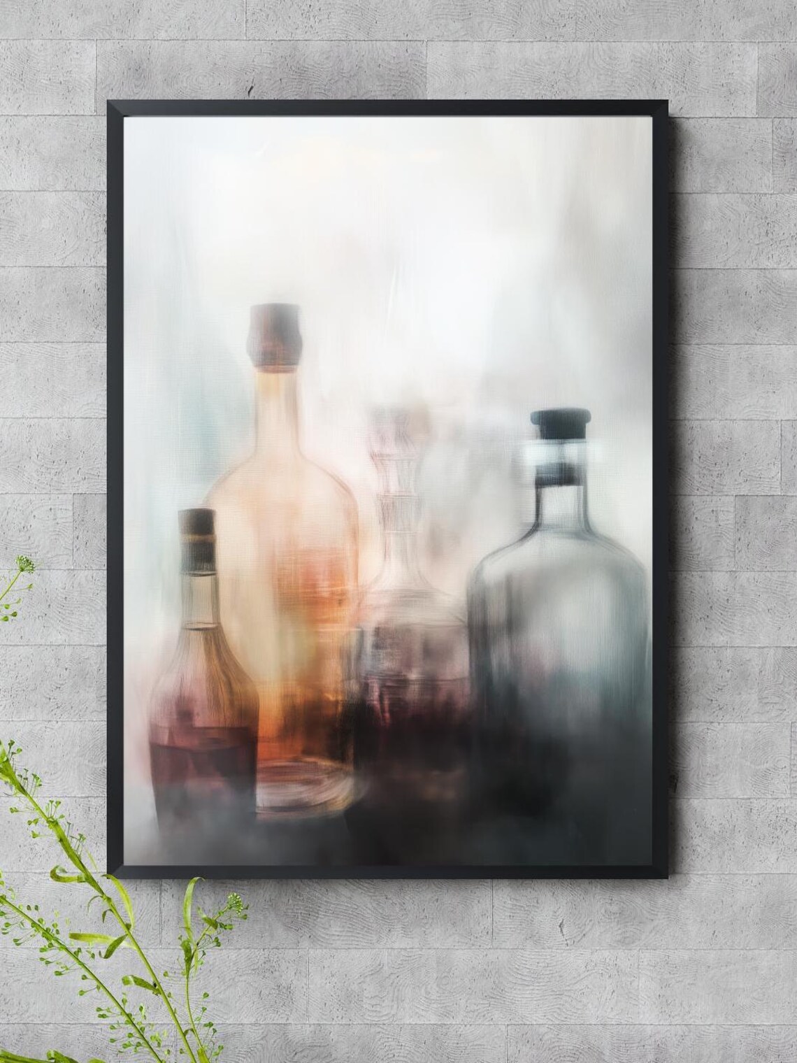 Muted Still Life Bottles, Dreamy Minimalist Art Print - Image 4