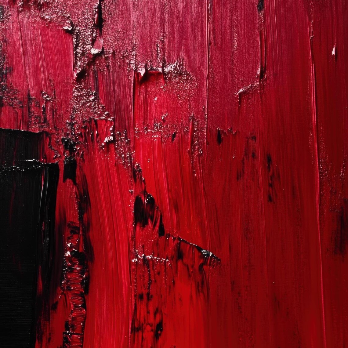 Abstract Modern Texture Painting, Moody Wall Decor - Image 2