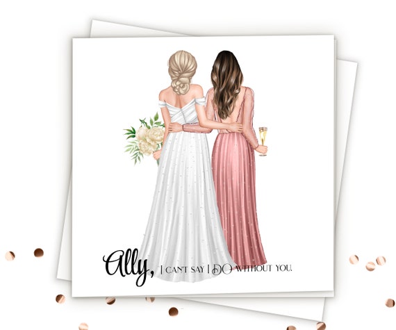 Bridesmaid Gifts Personalized Bridesmaid Proposal Cards Will You Be My Bridesmaid Proposal Gift Custom Bridesmaid Card Maid Of Honor