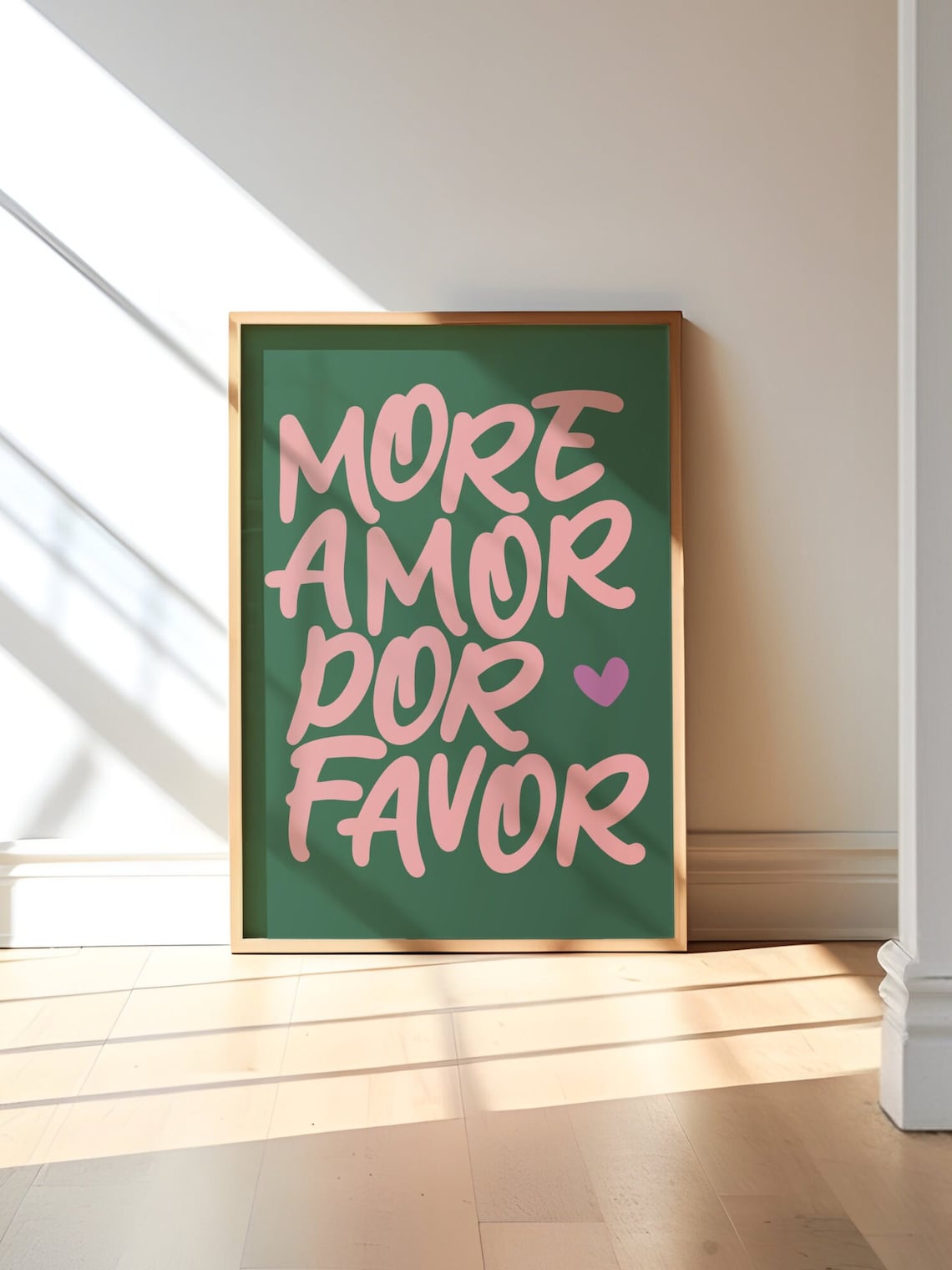 More Amor Por Favor Yellow Maximalist Poster - Image 3