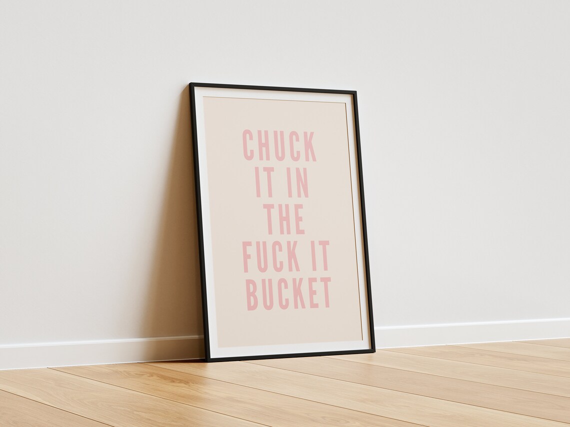 Carpe Fucking Diem Bold Black Minimalist Sweary Office Poster - Image 3