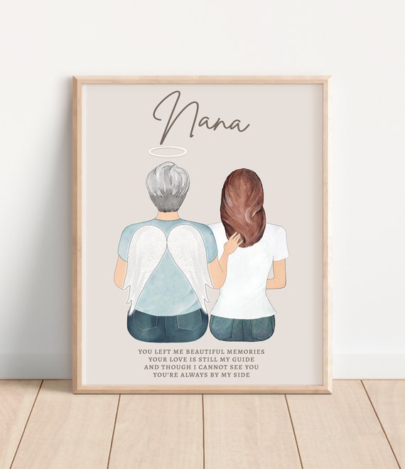 Nana Memorial Gift Loss Of Grandmother Personalized Grandparent Remembrance Gift For Granddaughter Nana In Heaven My Grandma Is My Angel