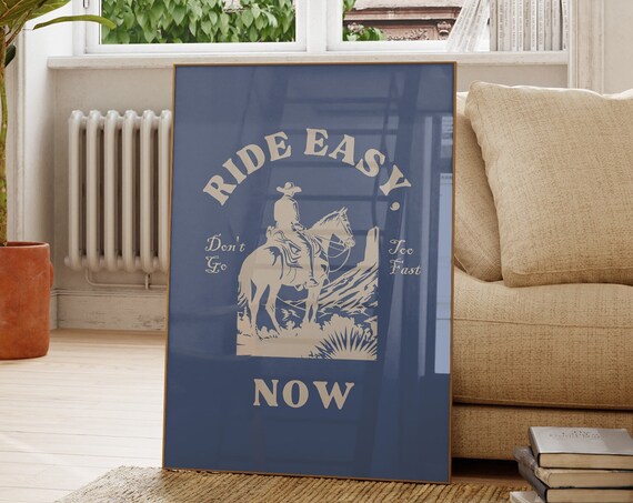 Cowboy Quote Retro Western Poster, Wild West Decor